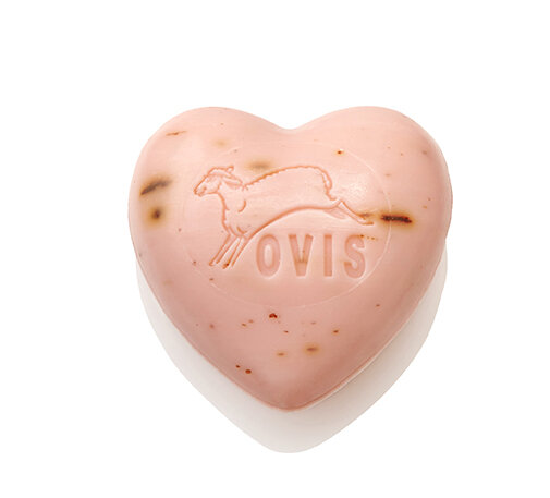 Ovis-Seife Herz Rose 6,5 cm 75 g