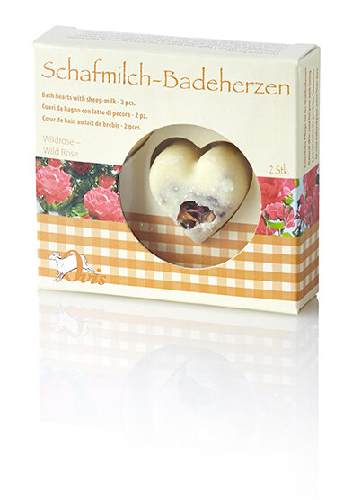 Ovis Badeherzen Wildrose 3 cm 18 g Box= 2 Stk.