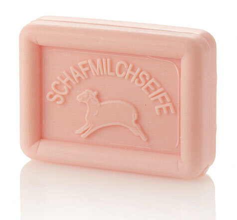 Ovis-Seife Eckig-Schaf Rose 8,5 x 6 cm 100 g