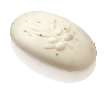 Ovis-Seife oval Olive-weiß 10 x 5,5 cm 110 g