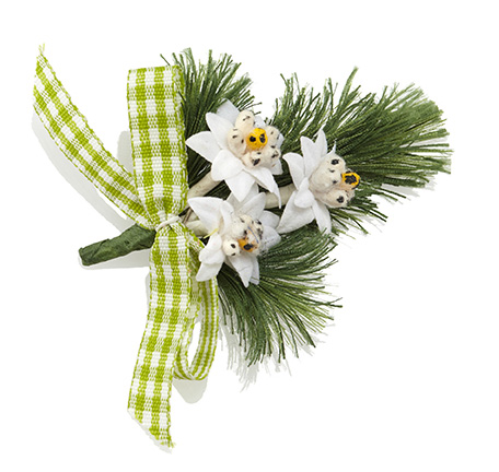 Edelweiss Bouquet vert 3 fleurs à 7 cm - Edelweiss - Univers thématiques -  Produits - HanSen Ovis GmbH